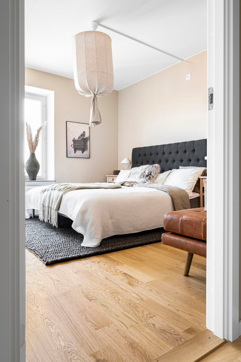 Parquet massif dans une chambre cocooning