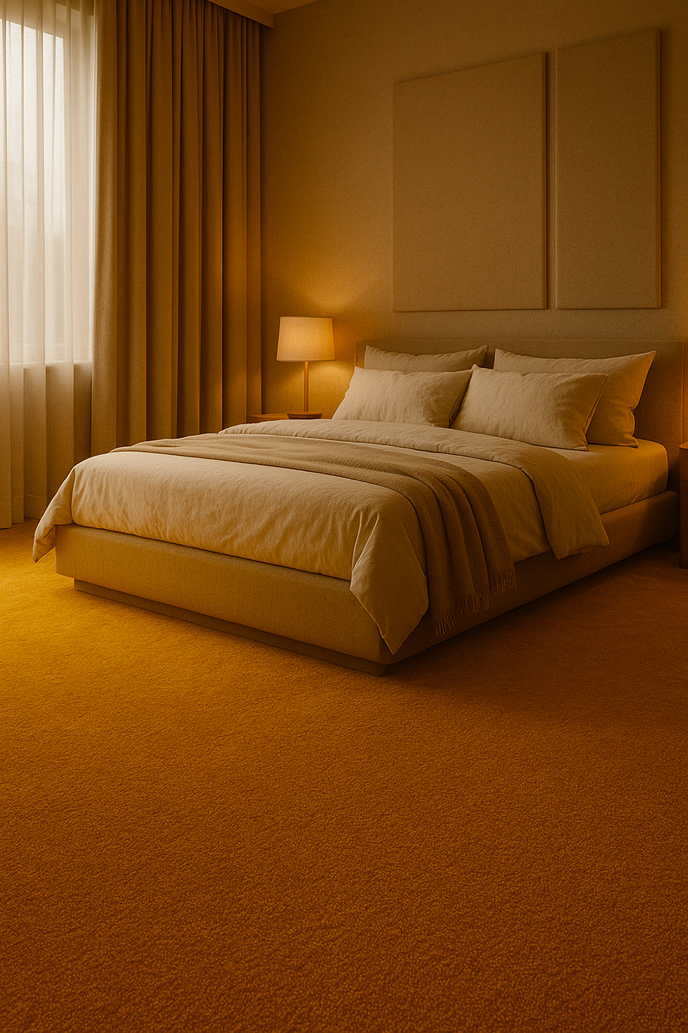 Les avantages de la moquette pour votre intérieur en 2025 27 Moquette en velours jaune épaisse, isolante, chambre design