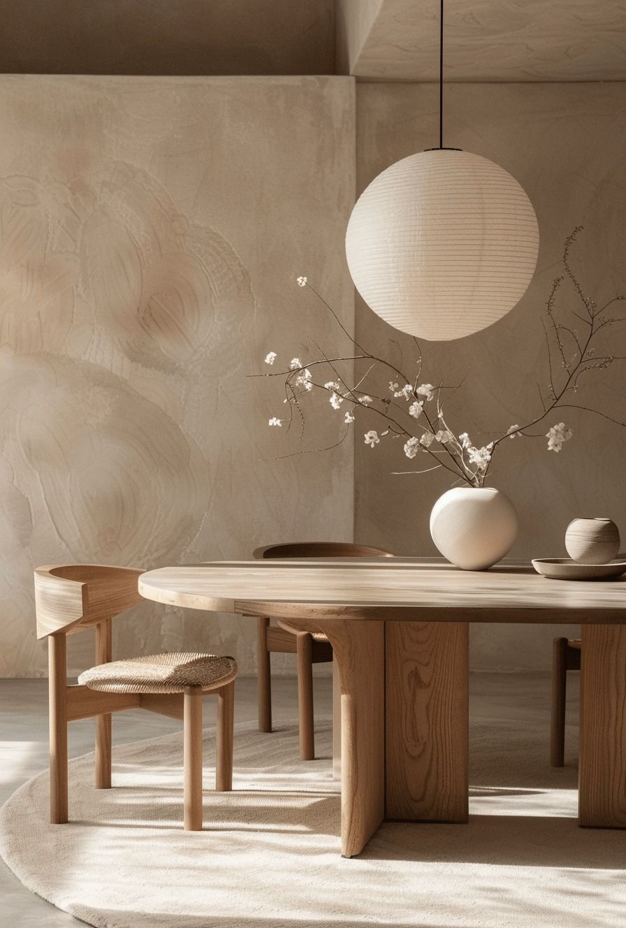 Comment adopter le style Japandi chez soi ? 15 Tendance japandi dans une cuisine avec sol en béton