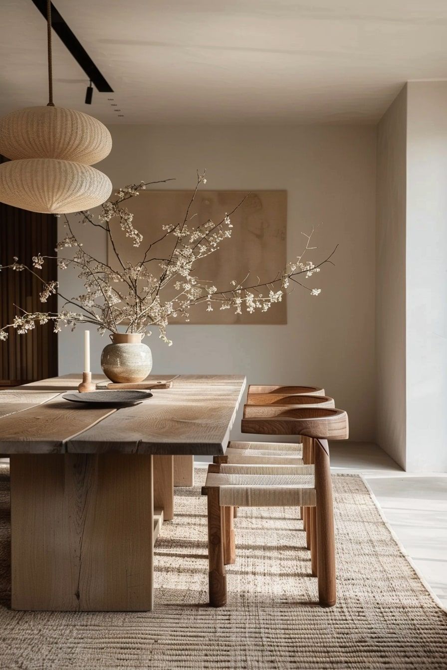 Comment adopter le style Japandi chez soi ? 17 Revêtement de sol béton lisse dans une cuisine japandi