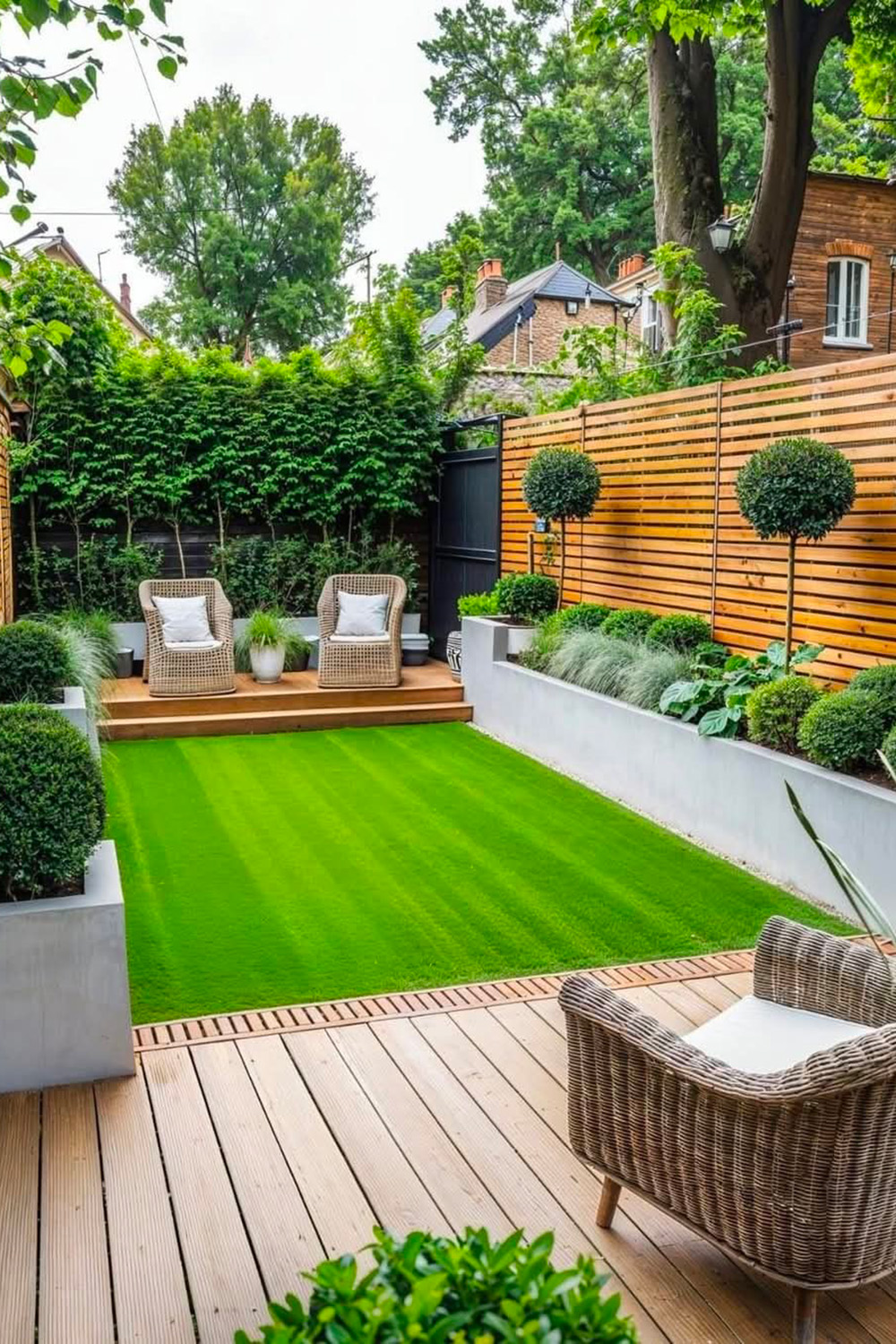 Pourquoi choisir le gazon synthétique en 2025 ? 27 Gazon synthétique pas chère dans un jardin