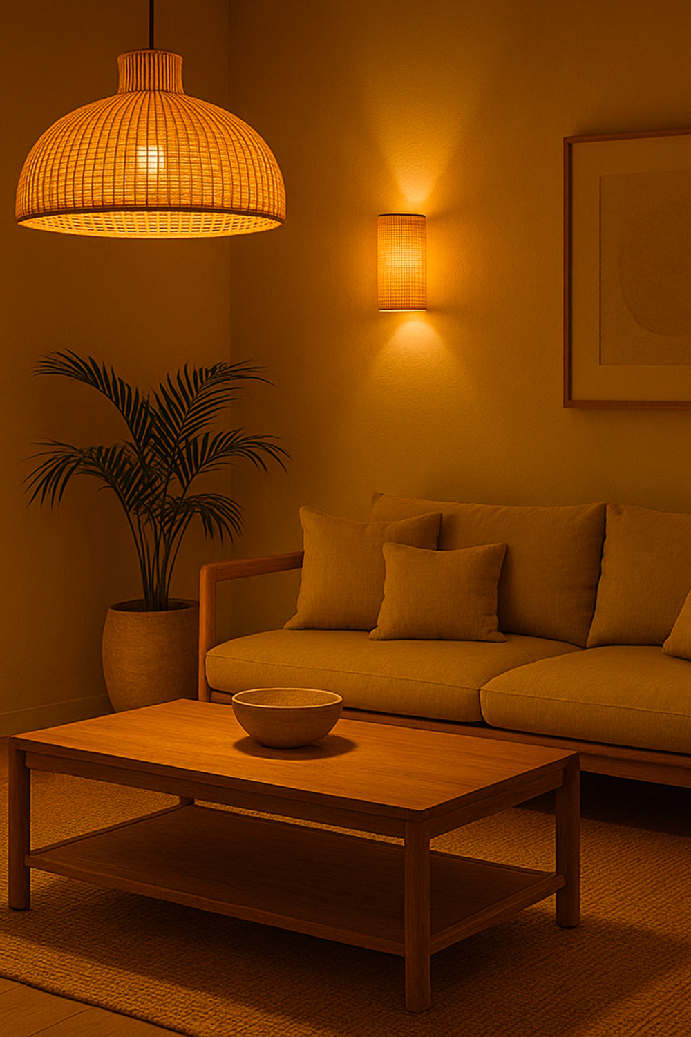 Comment adopter le style Japandi chez soi ? 28 Luminaires style japandi dans un salon tendance