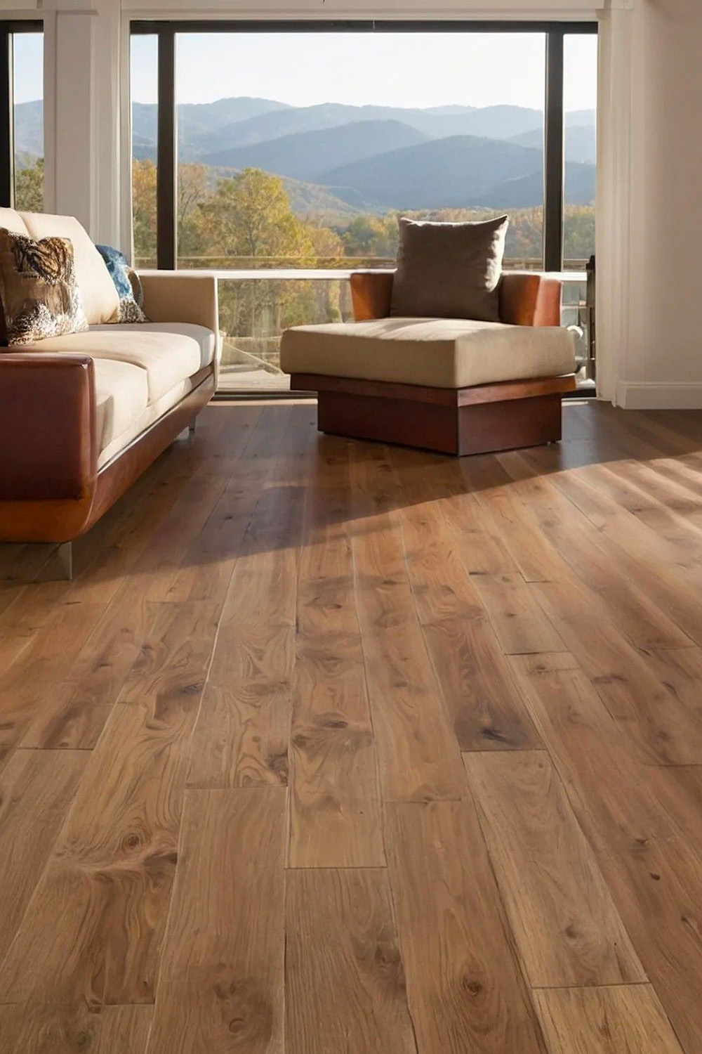 Parquet premium dans un salon