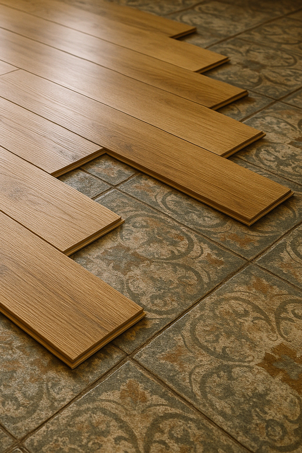 Installation parquet stratifié sur un carrelage