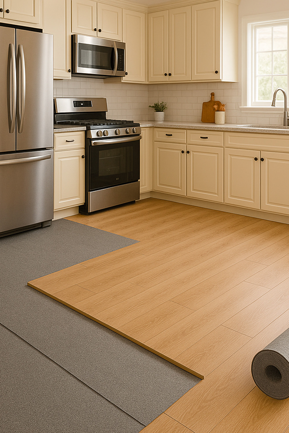 Cuisine moderne avec sous couche