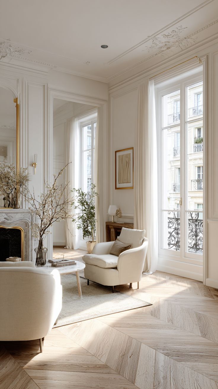 tendances 2025 point de hongrie parquet clair dans une pièce lumineuse