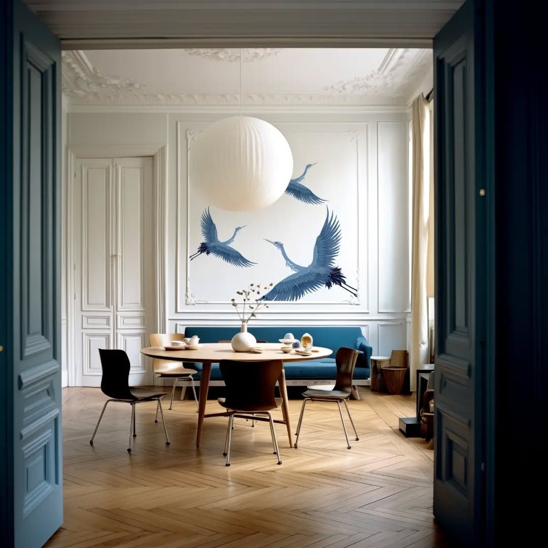 tendances 2025 coloris bleu ardoise et parquet